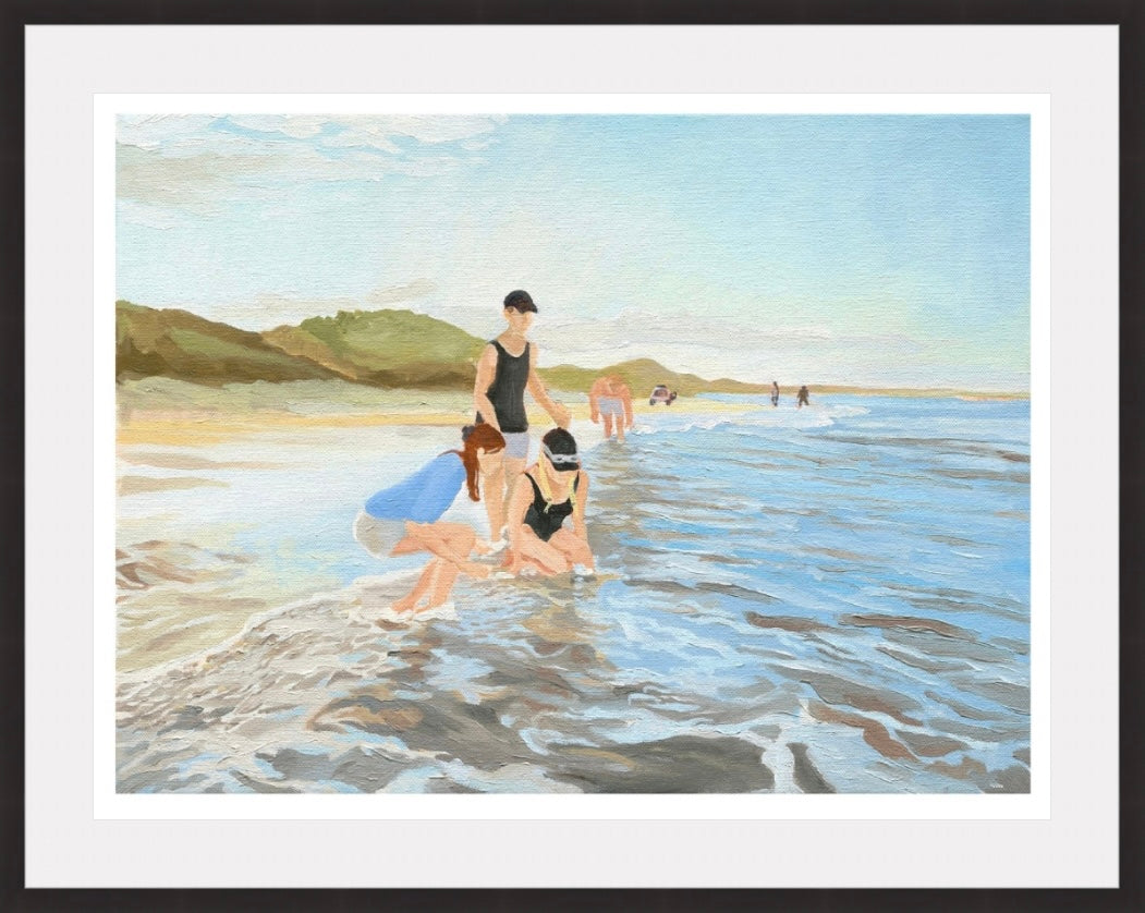 Scavenging for Beach Worms - Print